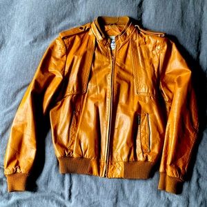 Casablanca Faux leather vintage late 70’s coat. size 44